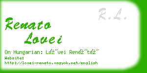 renato lovei business card